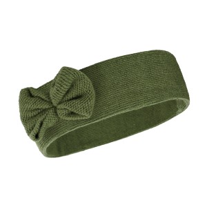 Sówka opaska do włosów z kokardą bawełna - khaki